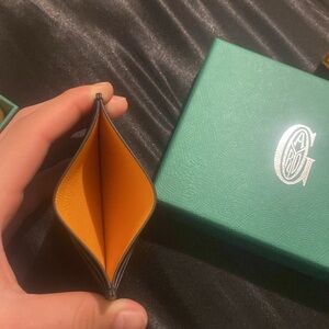 Black saint sulpice goyard card holder